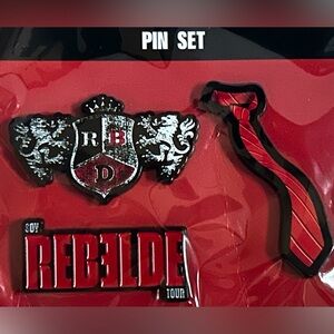 NEW!! RBD “Soy Rebelde” World Tour Limited Edition Three (3) Piece Pin Set (NWT)